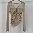 khaki top / S