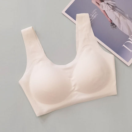 Guo Lian Silk Non-marking Fit Bra Mulberry Silk Non-steel Ring Thin Underwear Beauty Back Underwear plus size