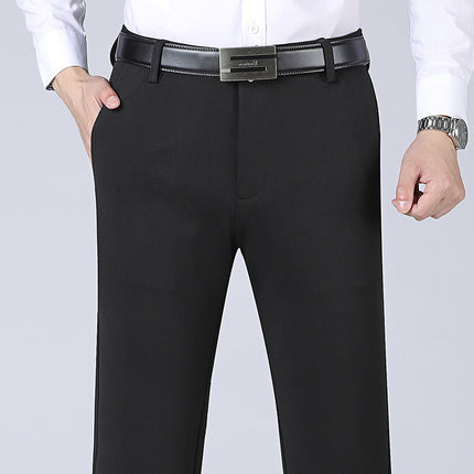 Wholesale Summer Thin Stretch Dad Middle-aged Men's Pants Loose High Waist Middle-aged Men's Casual Pants
