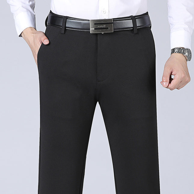 Wholesale Summer Thin Stretch Dad Middle-aged Men's Pants Loose High Waist Middle-aged Men's Casual Pants