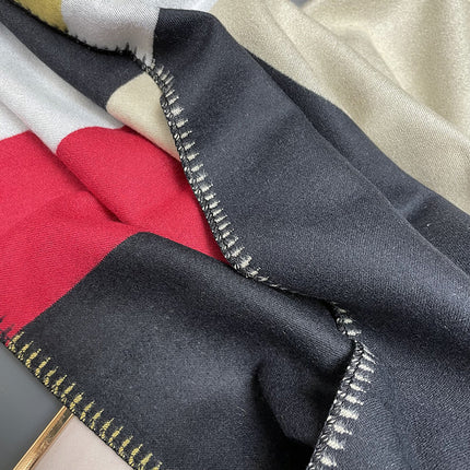 Cross-border Autumn and Winter Explosions European and American Color Matching Plaid Cashmere Scarf British Style Fashion All-match Warm Shawl Scarf