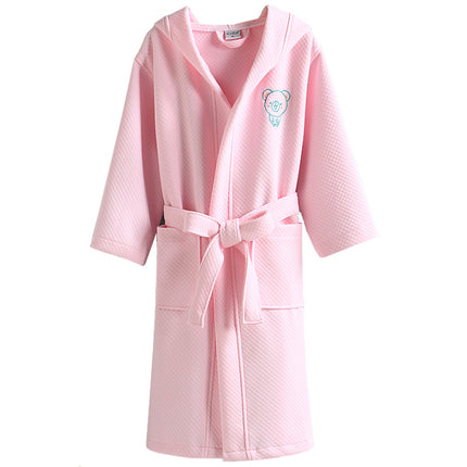 Category a All-Season Universal Children's Cartoon Cotton Air Layer Bathrobe, Bathrobe, Loungewear, Pajamas, Sleepwear, Can Be Worn Outside