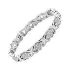 Silver four-grass ordinary buckle