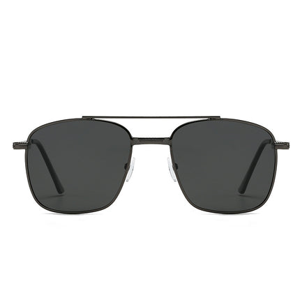 24 New Fashion double beam sunglasses men's polarized stainless steel sunglasses UV-proof driving frog glasses YJ