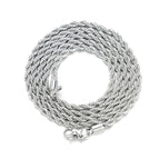 3mm silver twist chain 24inch