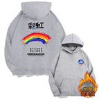 80004U2-Rainbow Figure Rainbow-Hooded light gray fleece-lined / 165S