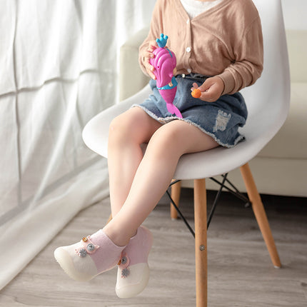 Spring new children's toddler shoes floor socks shoes non-slip soft bottom anti-drop heel baby cartoon doll toddler wholesale