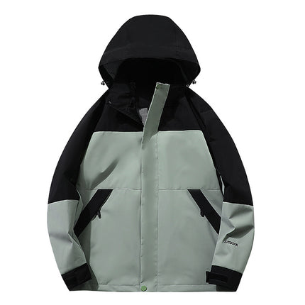 Men's and Women's Couple's Outdoor Jacket Spring and Autumn New Men's Jacket Removable Cap Windproof Jacket for Youth