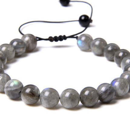 Amazon Hot Selling Natural Stone Beaded Bracelet 8mm Adjustable Size Blue Pine Volcanic Stone Bracelet Manufacturers in stock