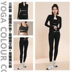 [Three-piece set] = Star Black [Coat] + Star Black [Bra] + Star Black [Trousers] / S