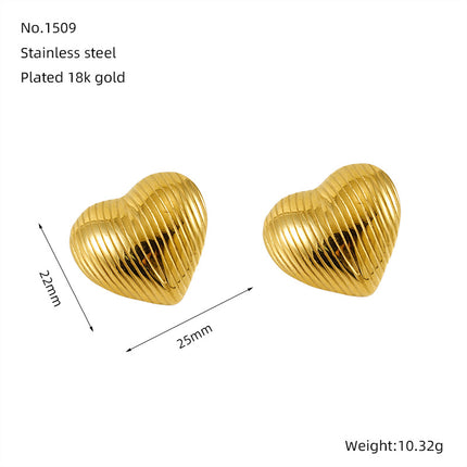 Cross-border European and American Elegant Stainless Steel Earrings for Women Plated 18K Gold Light Luxury Niche Design High-grade Titanium Steel Earrings