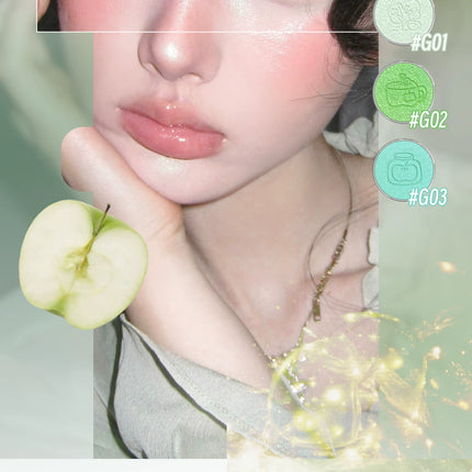 LEEMEMBER Summer Edition Color Lemon Yellow Eye Shadow and Blush Monochrome Pearlescent Fine Play Makeup Cosmetics