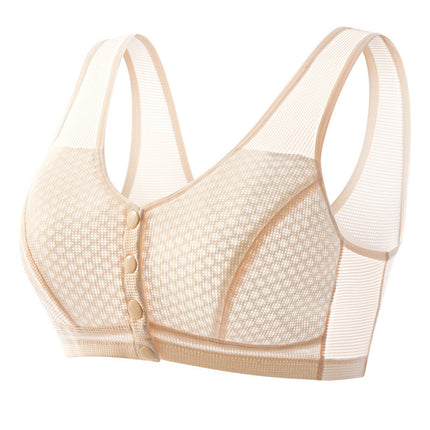 Ready-Made Lightweight and Breathable Mother's Underwear Without Rims Large Size Middle-Aged and Elderly Bra Comfortable Vest-Style Bra