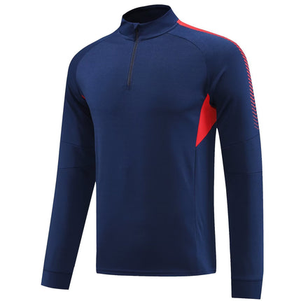 Foreign trade wholesale semi-pull football uniforms training clothes outdoor sports running long sleeve sportswear autumn and winter group clothes appearance clothes