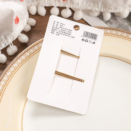 2 Card Hairpin Sweet Fish Bone Small Footprint Duckbill Clip Advanced Girl Side Clip Hairpin Broken Hair Bangs Clip