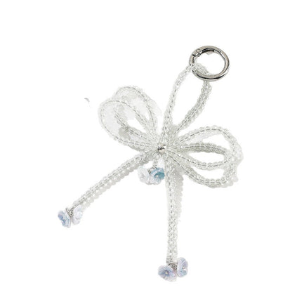 New Sweet Bow Beaded Mobile Phone Chain Pendant Niche Accessible Luxury Pendant Lanyard Fashionable Fresh Versatile Pendant