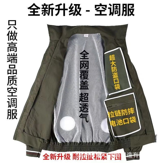 25 New Air-conditioning Clothes with Fan Outdoor Work Air-conditioning Shirt Factory Direct Cross-border Wholesale Exclusive