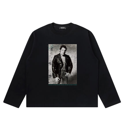 “Queen Band Uncle Tooth” Imported Digital Direct Injection Heavy Short Wide Boxy Short-Sleeved Snake Year T-Shirt Men's Style