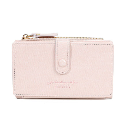 Cross-Border Southeast Asia Multi-Card Slot 80% off Women's Wallet Card Holder Integrated Pu Lacquer Simple Mid-Length Women's Wallet