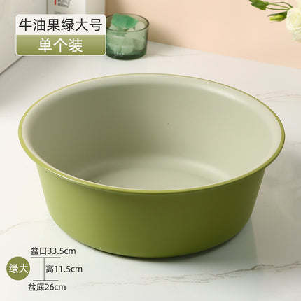 Plastic Household Washbasin Contrast Color S M L 3-Piece Set 5 Colors / Bassine Plastique Ménagère Bicolore S M L Set 3 Pièces 5 Couleurs