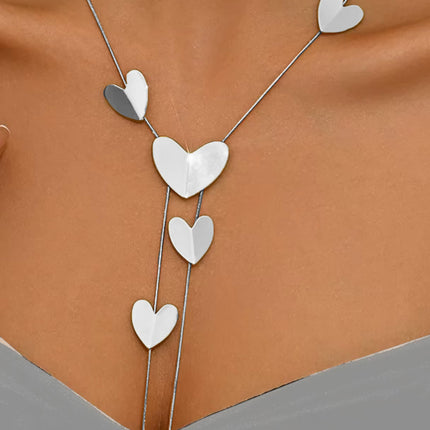 European and American Cross-border All-match Women's Long Necklace Trendy Temperament Jewelry Round Pieces Hollow Geometric Chain Necklace