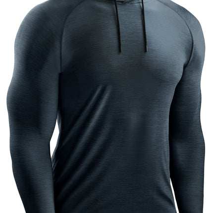 Loose Hooded Sports Long-sleeved Thin T-shirt Men's Quick Dry Sweat Training Warm-up Running Shooting Ball Clothes Fitness Clothes