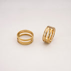 09# stainless steel ring band, 18# inner diameter 18mm, outer diameter 20mm, gold color, 1 piece/pack