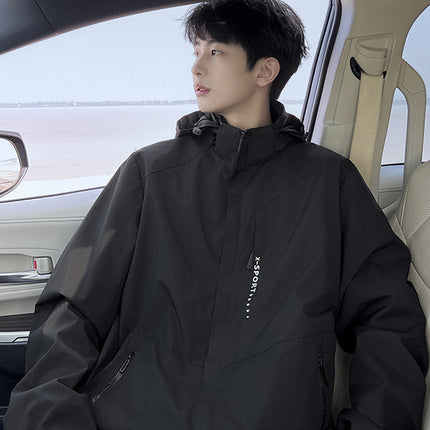 plus size Men's Spring and Autumn Mountaineering Jacket Loose Plus Fat Plus Casual Fashionable Korean Jacket Windproof All-match Jacket
