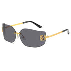 Gold frame gray piece