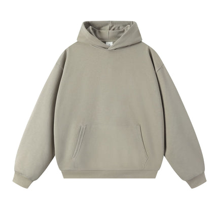 Sweatshirt 380g Terry Spring and Autumn American Style Thin Drop Shoulder Loose Fit Solid Color Hoodie for Men Trendy Versatile