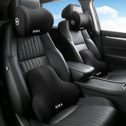 Car Neck Pillow, Headrest, Car Memory Foam Lumbar Support, Enlarged and Thickened Lumbar Support, Seat Lumbar Back Cushion, Pillow Set