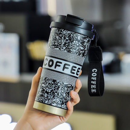 Overlord Tea Ji Tongyi Thermos Cup 316 Stainless Steel Lily-in-the-valley Coffee Cup Portable Car Double Drinking Gift Water Cup