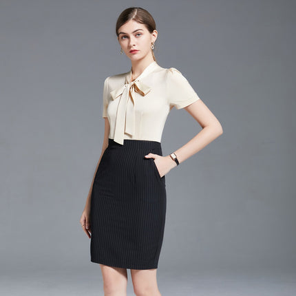 2024 Summer Fashion Women's Clothing Professional dress Female Temperament Goddess Fan Hotel Work Clothes Jewelry Shop Beautician