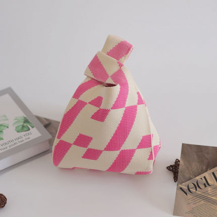 Knitted Tote Bag Floral / Sac Tote Tricot Floral