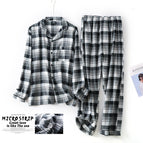 Men—grey stripes and white check (dyed) / M