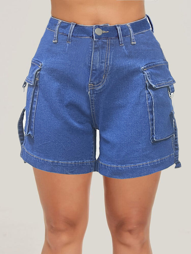 Spot Amazon International Station Europe and America Hot Organ Pencil Bag Pants High Elastic Casual Loose Jeans Women's Shorts