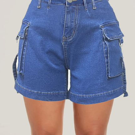 Spot Amazon International Station Europe and America Hot Organ Pencil Bag Pants High Elastic Casual Loose Jeans Women's Shorts