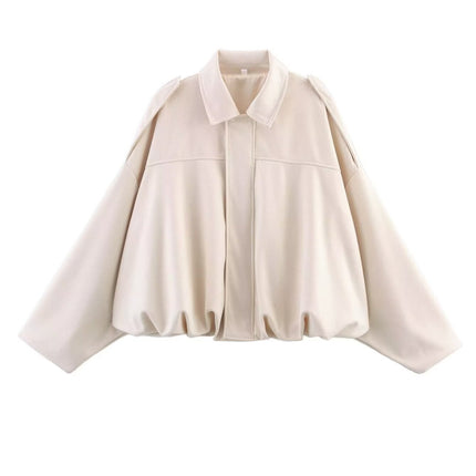 Za Cross-Border Amazon Hot-Selling Wholesale 2025 New European and American Style Suede Texture Bomber Jacket in Stock
