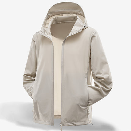 Sunscreen Clothing Men's Summer Ice Silk Thin Breathable Skin Clothing UV Protection Outdoor Fishing Sunscreen Clothing UOF50