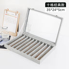Grey 10-compartment necklace case / 35*24*5cm