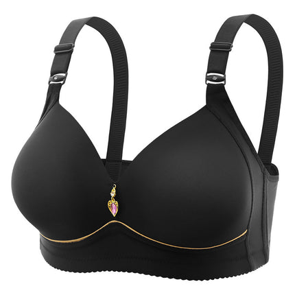 Cross-border New plus size No Steel Ring Comfortable Breathable Gather Women's Underwear Non-magnetic Thin Cup Glow chubby girl Bra