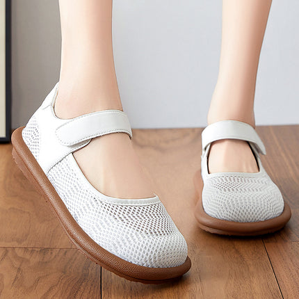Women's Shoes, Breathable Shoes for Middle-Aged and Elderly Mothers, Single Shoes, Old Beijing Style Comfortable Grandma Shoes, Casual Soft-Soled Women's Cloth Shoes