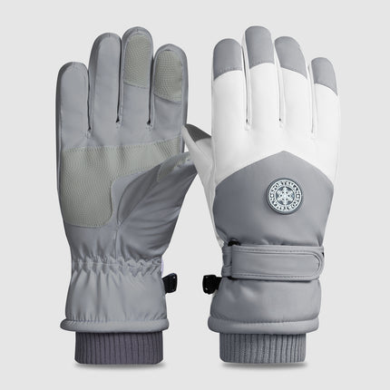 Ski Gloves for Men and Women in Winter, Outdoor Cycling, Windproof, Cold-Proof, Anti-Slip, Touch Screen Gloves, Fleece-Lined, Thickened, Warm Gloves