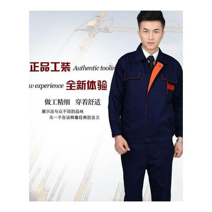 Labor protection clothing work clothes wear-resistant thickened long sleeve suit men's and women's autumn and winter jacket workshop auto repair tooling printing tooling