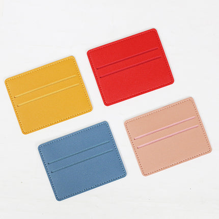 in stock ultra-thin ID card protective case card holder women's leather card case pu leather credit card multi-card holder wholesale