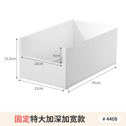 Telescopic Japanese-Style Right-Angle Storage Box Kitchen Cabinet Storage Box Removable Desktop Debris Organizer Deep Cabinet Storage Basket