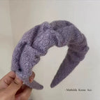 5#Purple plush headband