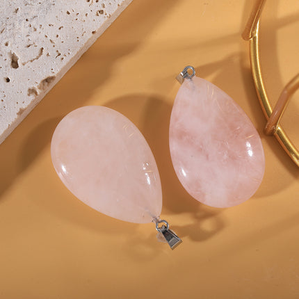 Stall supply natural stone agate pendant opal flat water drop necklace pendant fashion men's and women's jewelry manufacturers wholesale