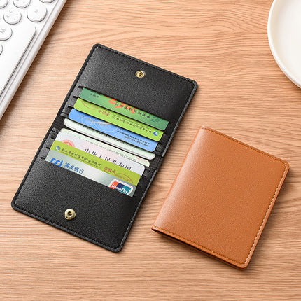 Explosive Women's Card Holder Ultra-thin Compact Bank ID Card Holder Driver's License Small Wallet Men's Simple Anti-degaussing Card Holder