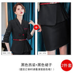 Black suit + skirt / S